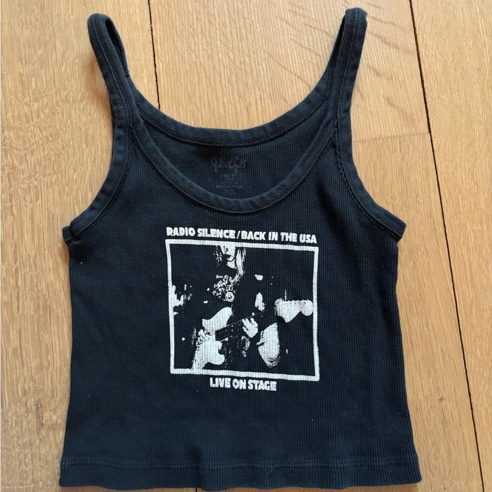 Brandy Melville Black Graphic Tank
